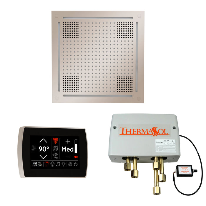 ThermaSol Wellness Hydrovive Shower Package with SignaTouch Square | WHSPSS