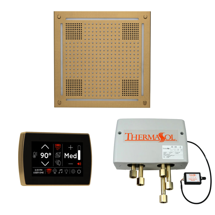 ThermaSol Wellness Hydrovive Shower Package with SignaTouch Square | WHSPSS