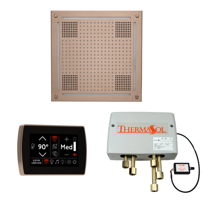 ThermaSol Wellness Hydrovive Shower Package with SignaTouch Square | WHSPSS